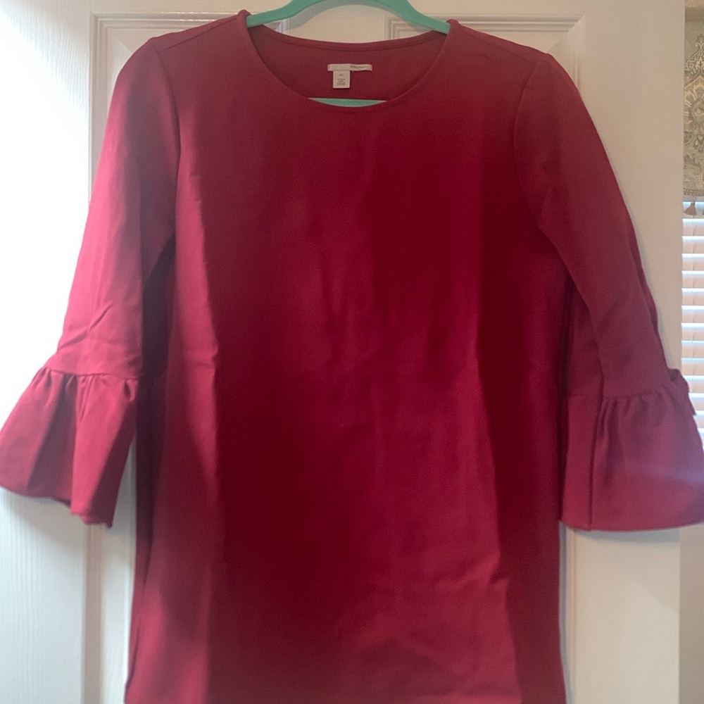 Halogen cranberry blouse